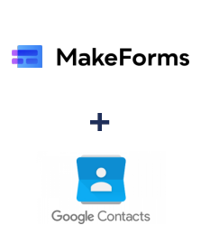 Einbindung von MakeForms und Google Contacts