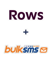 Einbindung von Rows und BulkSMS