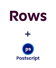 Einbindung von Rows und Postscript