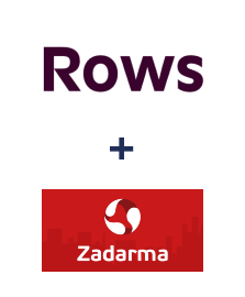 Einbindung von Rows und Zadarma