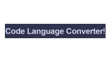 Code Language Converter