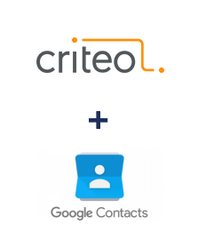 Integration of Criteo and Google Contacts