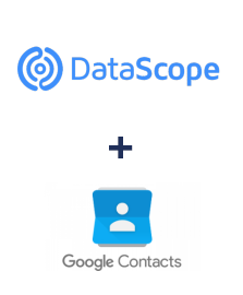 Integration of DataScope Forms and Google Contacts