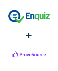Integration of Enquiz and ProveSource Integration of Enquiz and ProveSource