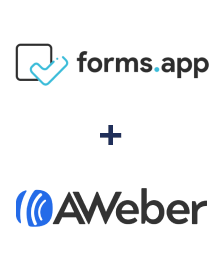 Integration of forms.app and AWeber