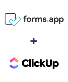 Integration of forms.app and ClickUp