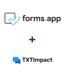 Integration of forms.app and TXTImpact