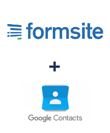 Integration of Formsite and Google Contacts