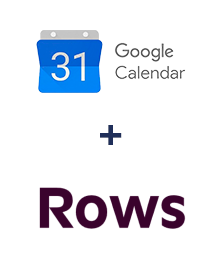 Integration of Google Calendar and Rows