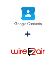 Integration of Google Contacts and Wire2Air