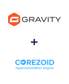 Integration of Gravity Forms and Corezoid