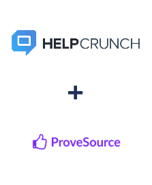 Integration of HelpCrunch and ProveSource