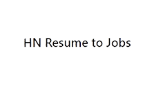 HN Resume To Jobs integration