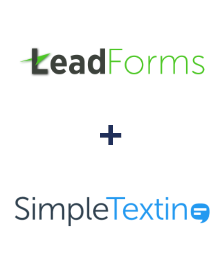 Integration of LeadForms and SimpleTexting