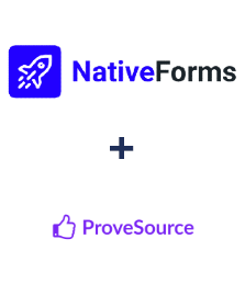 Integration of NativeForms and ProveSource