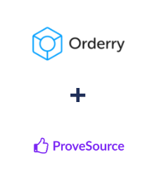 Integration of Orderry and ProveSource