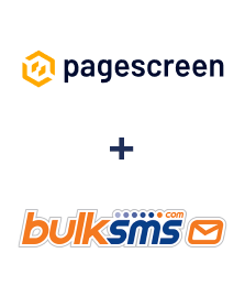 Integration of Pagescreen and BulkSMS