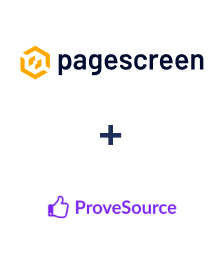 Integration of Pagescreen and ProveSource