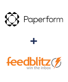 Integration of Paperform and FeedBlitz