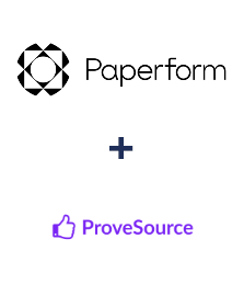 Integration of Paperform and ProveSource