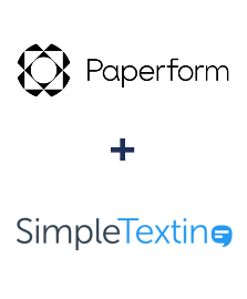 Integration of Paperform and SimpleTexting
