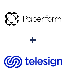 Integration of Paperform and Telesign