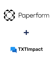 Integration of Paperform and TXTImpact