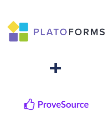 Integration of PlatoForms and ProveSource