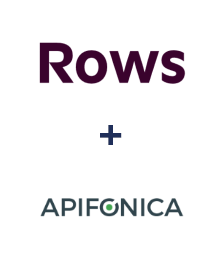 Integration of Rows and Apifonica