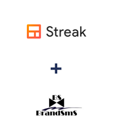Integration of Streak and BrandSMS 