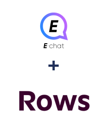 Integración de E-chat y Rows