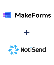 Integración de MakeForms y NotiSend Integración de MakeForms y NotiSend