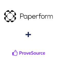 Integración de Paperform y ProveSource