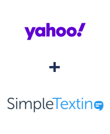 Integración de Yahoo! y SimpleTexting