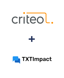 Integração de Criteo e TXTImpact