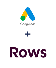 Integração de Google Ads e Rows