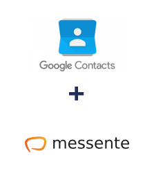 Integração de Google Contacts e Messente