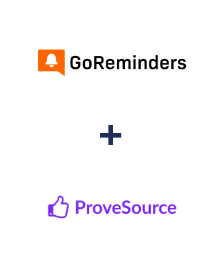 Integração de GoReminders e ProveSource