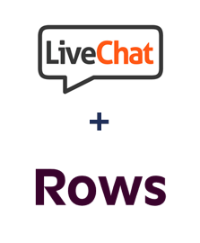 Integração de LiveChat e Rows