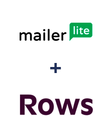 Integração de MailerLite e Rows