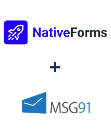 Integração de NativeForms e MSG91