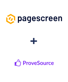 Integração de Pagescreen e ProveSource