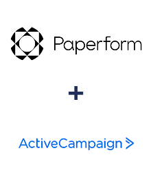 Integração de Paperform e ActiveCampaign