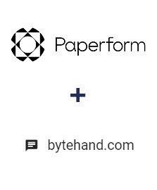 Integração de Paperform e BYTEHAND Integração de Paperform e BYTEHAND