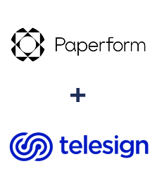 Integração de Paperform e Telesign