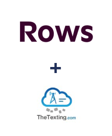 Integração de Rows e TheTexting