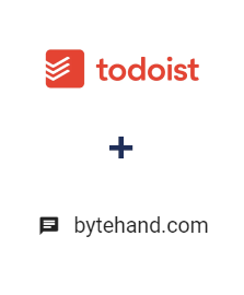 Integração de Todoist e BYTEHAND Integração de Todoist e BYTEHAND