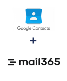 Интеграция Google Contacts и Mail365 Интеграция Google Contacts и Mail365