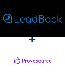 Интеграция LeadBack и ProveSource Интеграция LeadBack и ProveSource