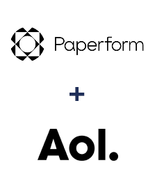 Интеграция Paperform и AOL